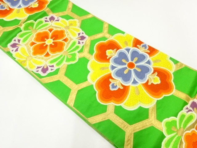 7300979: JAPANESE KIMONO / ANTIQUE FUKURO OBI / SILK / WOVEN